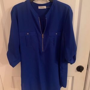 Calvin Klein Roll Tab Blouse / XL